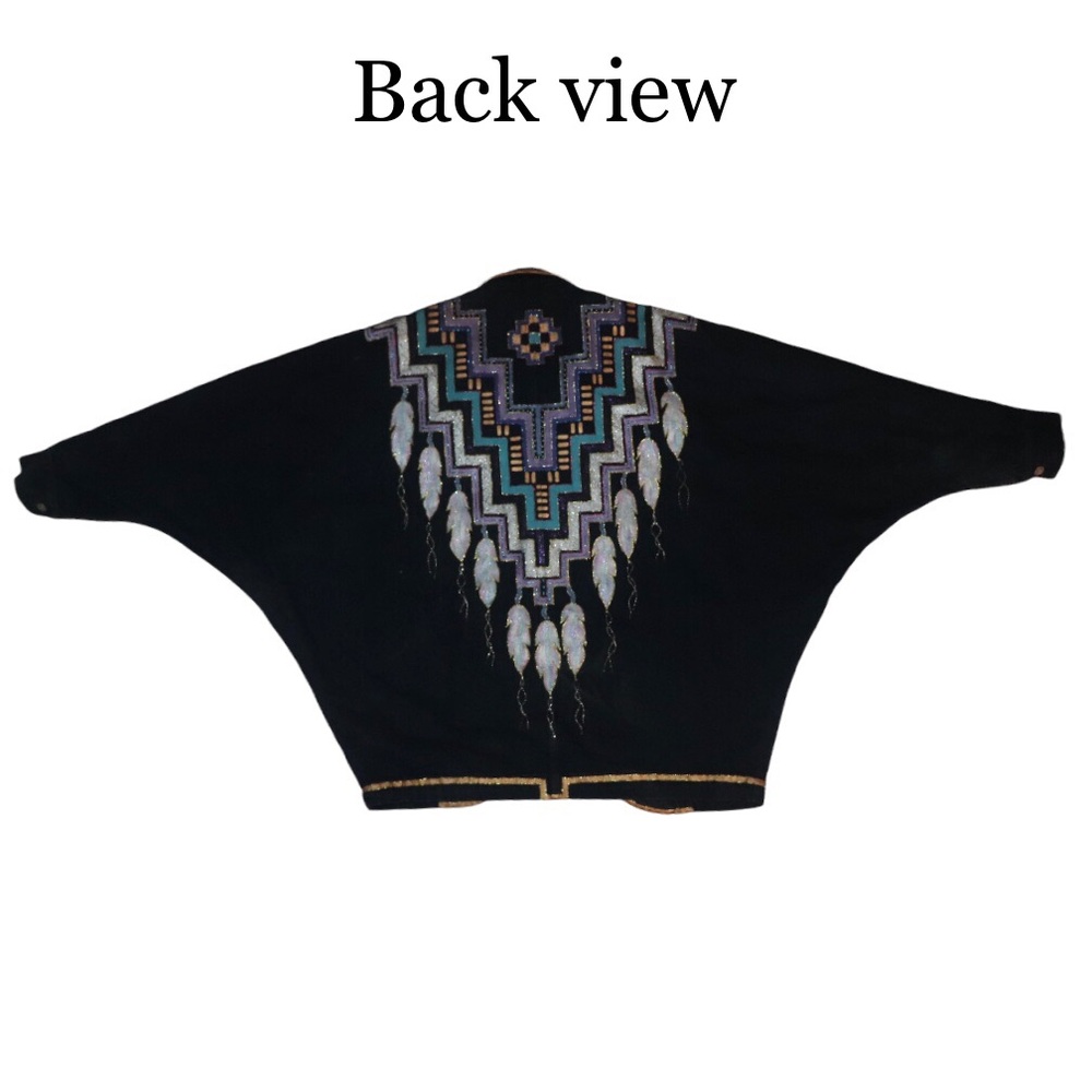 Mary Ann Nibbelink Sundance Vintage Handpainted Denim Jacket Medium Southwest - Picture 6 of 14